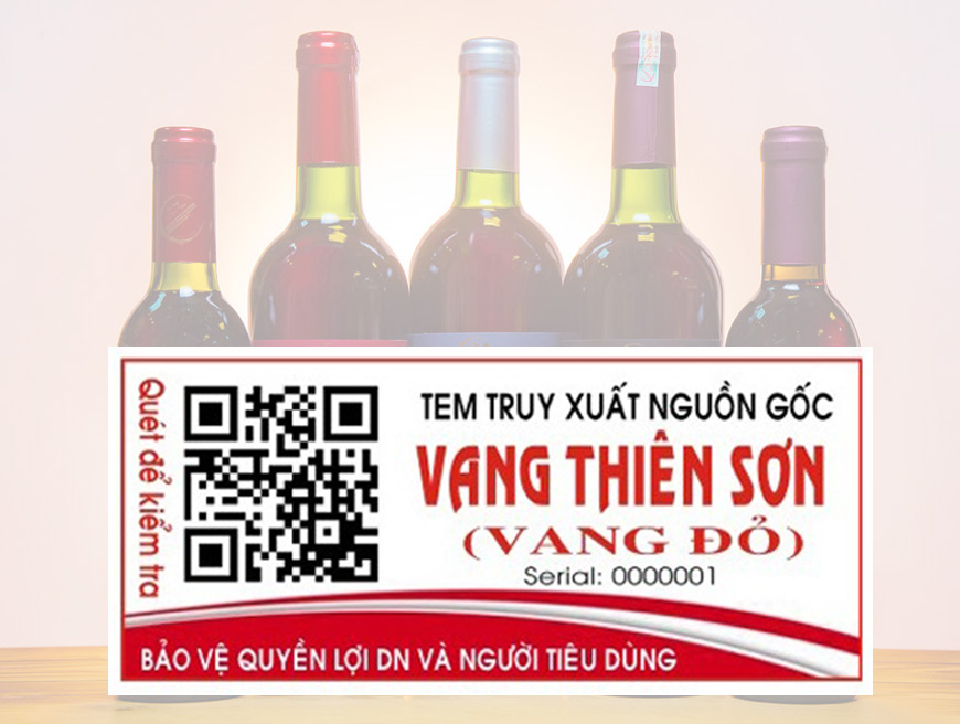 Thông báo áp dụng mã QR-code trên sản phẩm Vang Sim